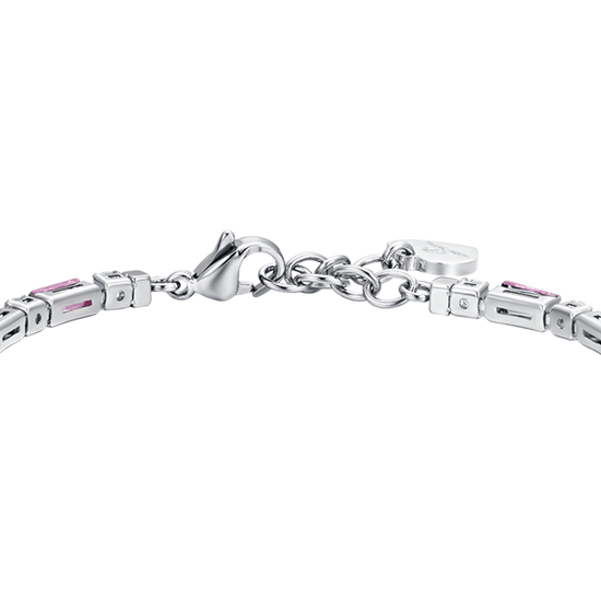 PINK ZIRCONIA STEEL WOMEN'S TENNIS BRACELET