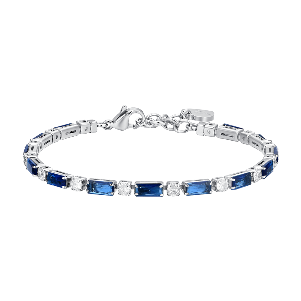 BLUE ZIRCON STEEL WOMEN'S TENNIS BRACELET