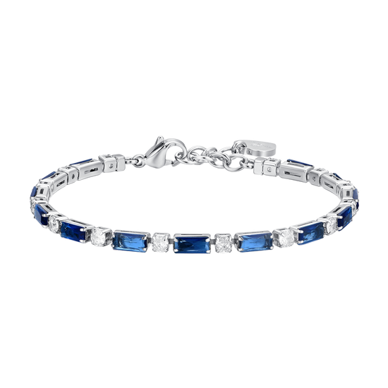 BLUE ZIRCON STEEL WOMEN'S TENNIS BRACELET