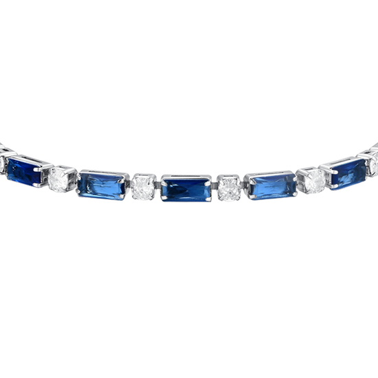 BLUE ZIRCON STEEL WOMEN'S TENNIS BRACELET