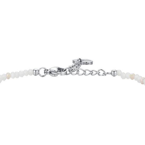 WOMEN'S STEEL BRACELET WHITE STONES AND CRYSTALS