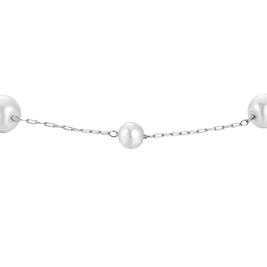 WOMAN'S BRACELET IN STEEL WITH PEARLS Luca Barra