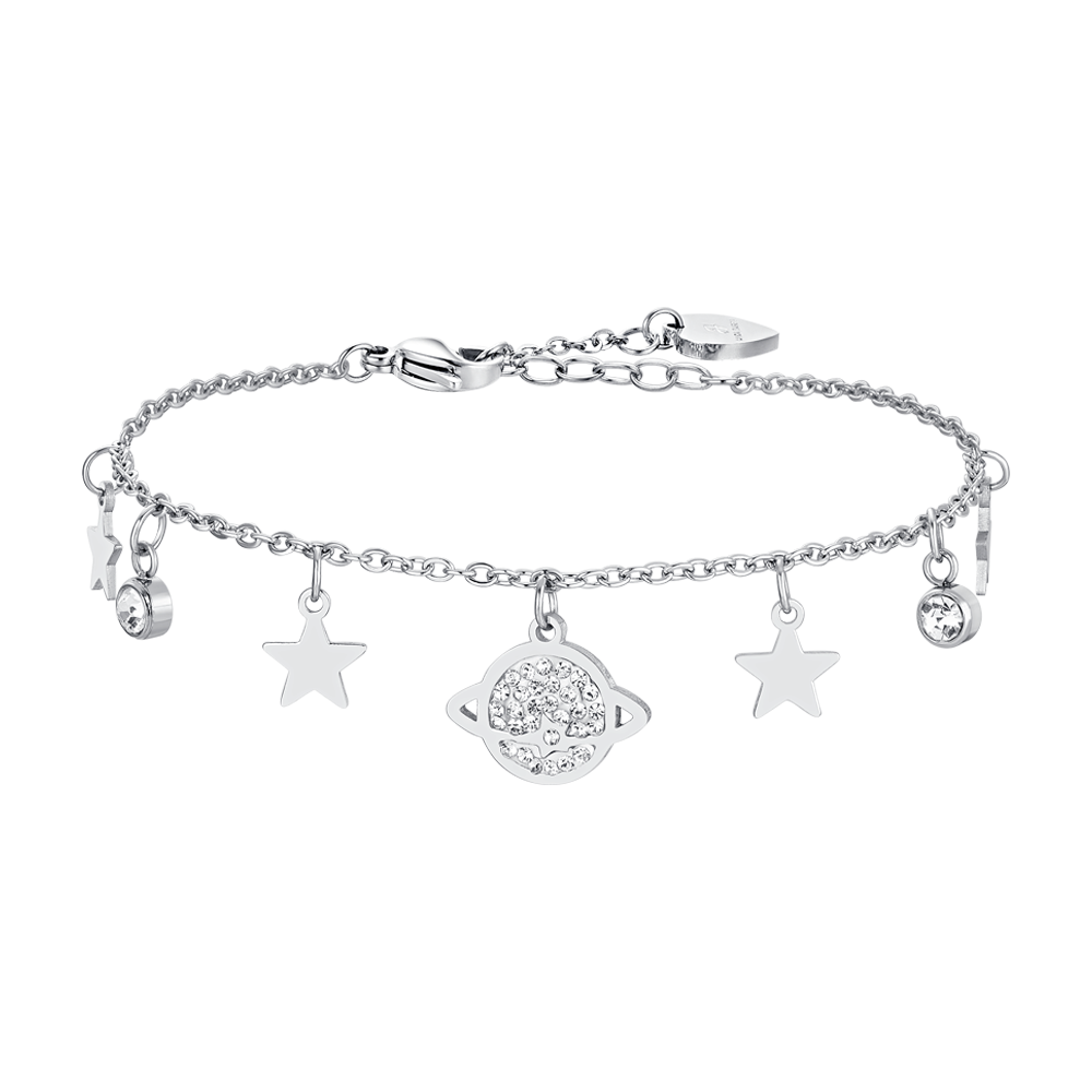 WOMAN'S BRACELET IN STEEL PLANET AND STARS Luca Barra