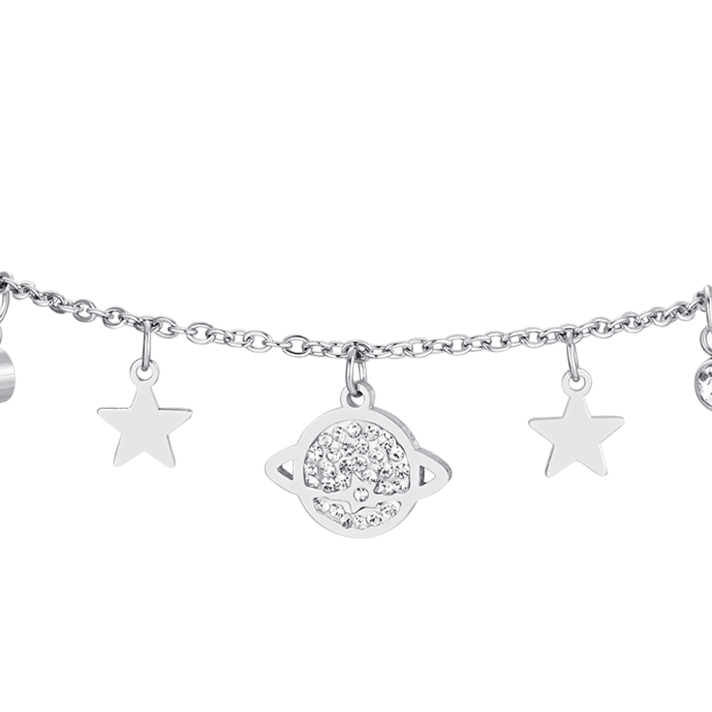 PLANET AND STARS STEEL WOMEN'S BRACELET