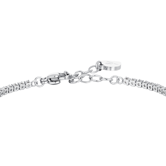 WOMEN'S STEEL FLOWER TENNIS BRACELET SWIVEL