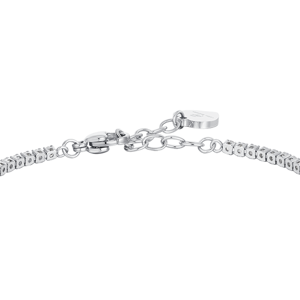 WOMAN'S TENNIS BRACELET IN STEEL QUADRIFOGLIO GIREVOLE Luca Barra