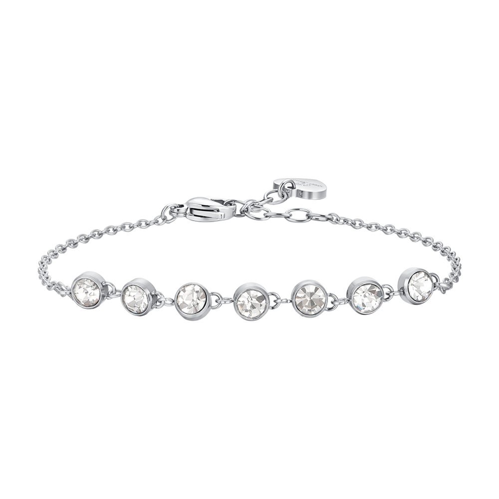 WOMAN'S BRACELET IN STEEL WHITE CRYSTALS Luca Barra