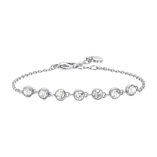 WOMAN'S BRACELET IN STEEL WHITE CRYSTALS Luca Barra