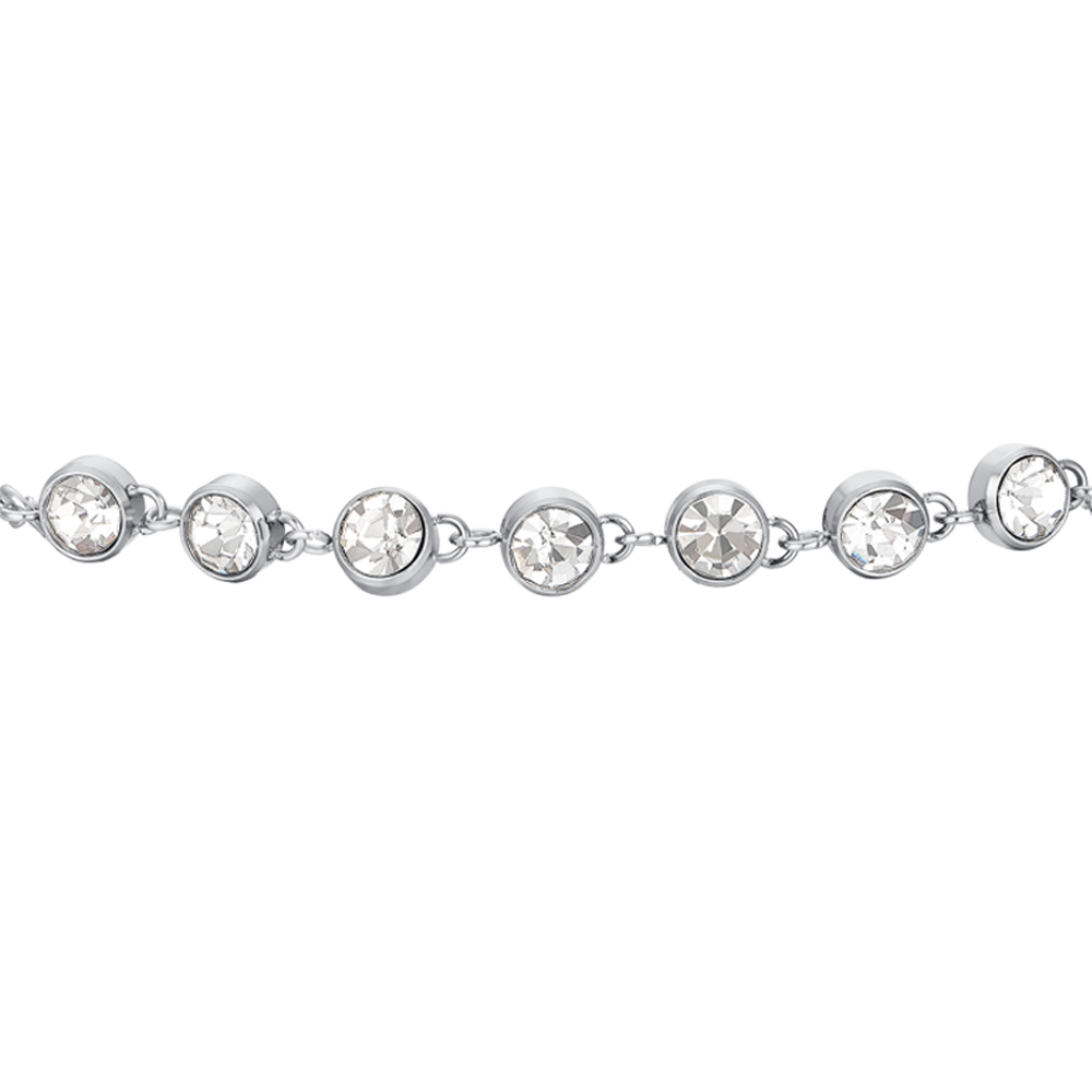 WHITE CRYSTAL STEEL WOMEN'S BRACELET