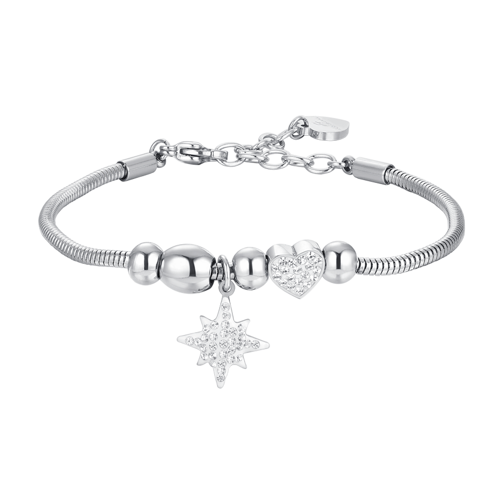 WOMAN'S BRACELET IN STEEL SISSI STAR AND CRYSTALS Luca Barra