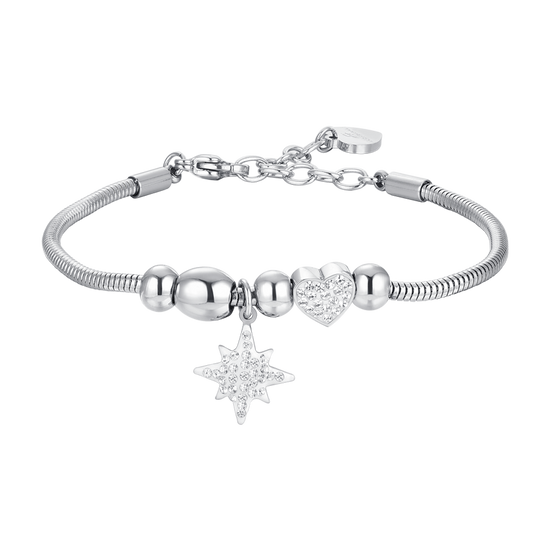 WOMAN'S BRACELET IN STEEL SISSI STAR AND CRYSTALS Luca Barra