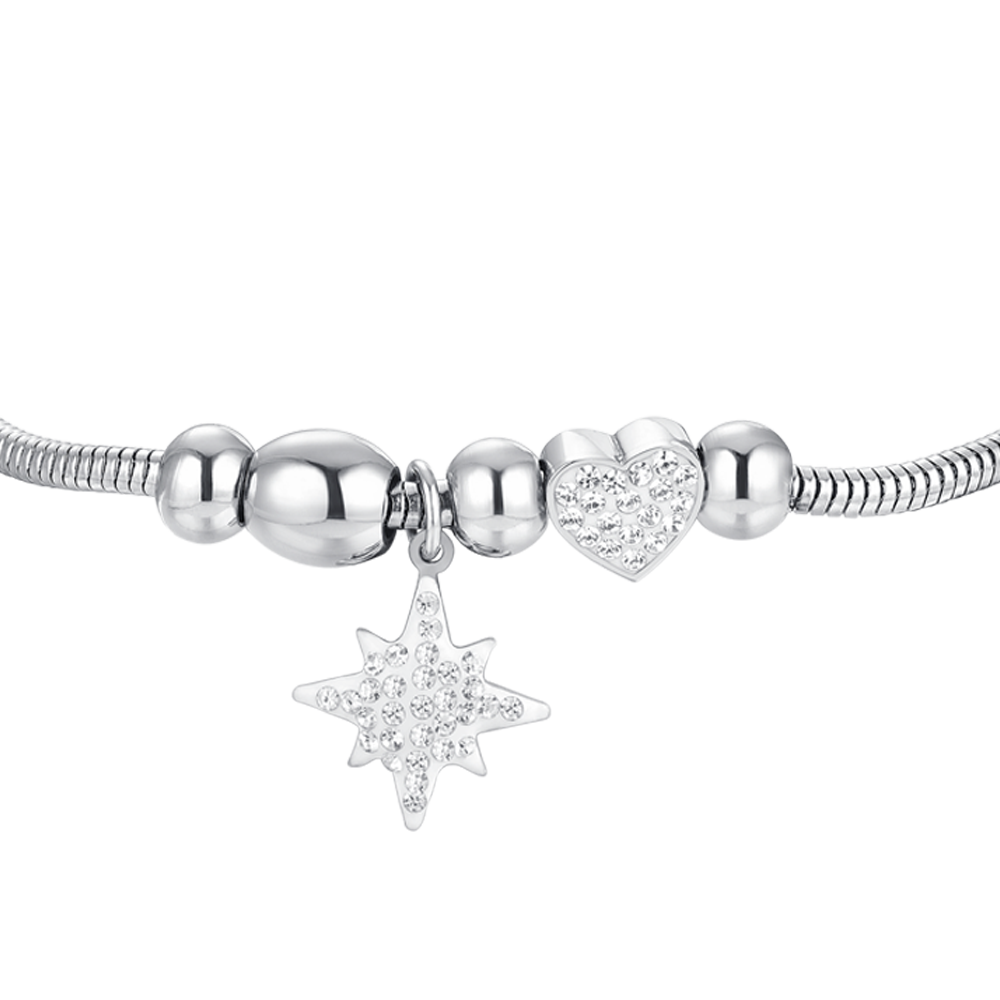 SISSI STAR STEEL WOMEN'S BRACELET WITH CRYSTALS