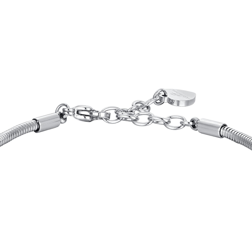 WOMAN'S BRACELET IN STEEL KEY AND CRYSTALS Luca Barra