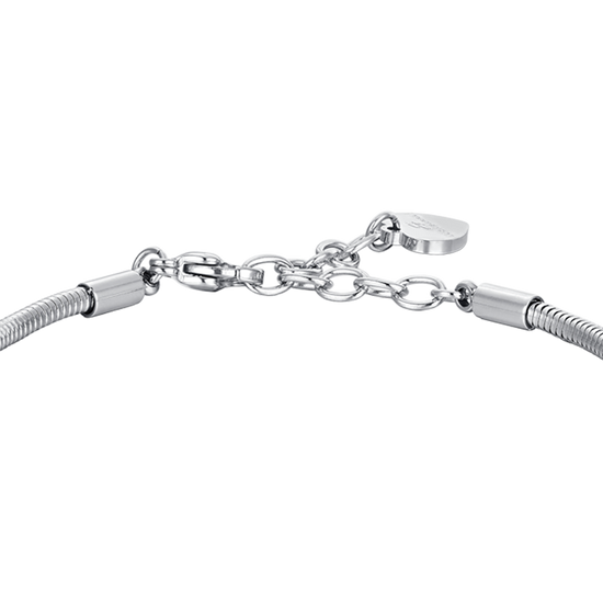 WOMAN'S BRACELET IN STEEL KEY AND CRYSTALS Luca Barra