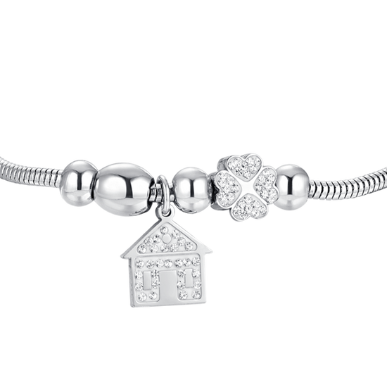 HOME STEEL AND CRYSTAL WOMEN'S BRACELET