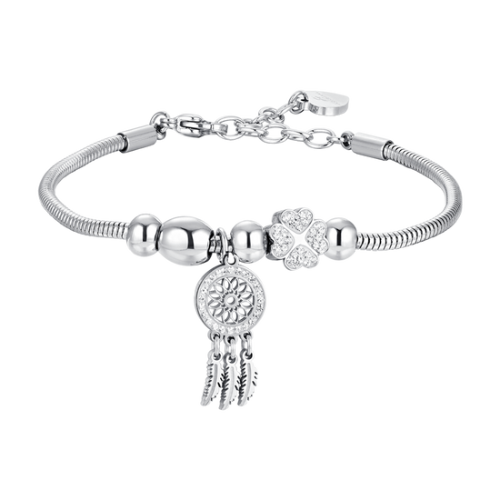 WOMAN'S BRACELET IN STAINLESS STEEL AND CRYSTALS Luca Barra