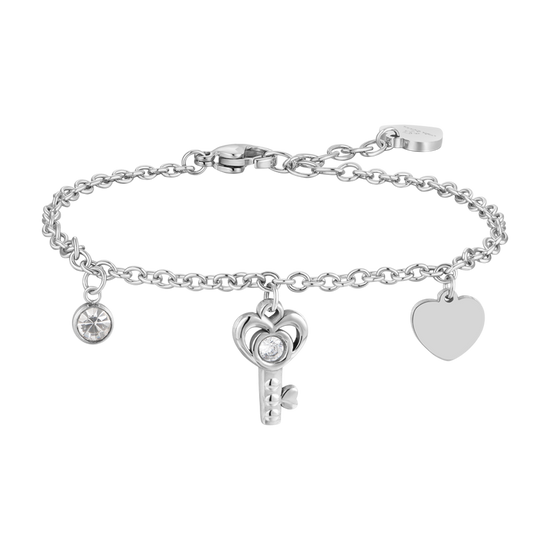 WOMAN'S BRACELET IN STEEL KEY AND HEART Luca Barra