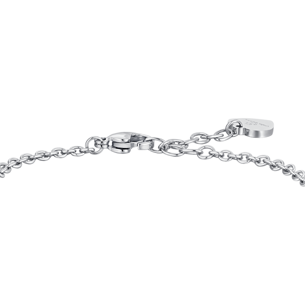 WOMEN'S STEEL FOUR-LEAF CLOVER AND HEART BRACELET