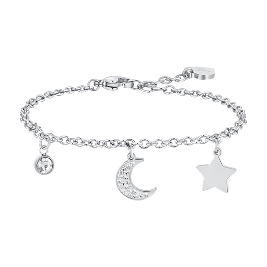 MOON AND STAR STEEL WOMEN'S BRACELET