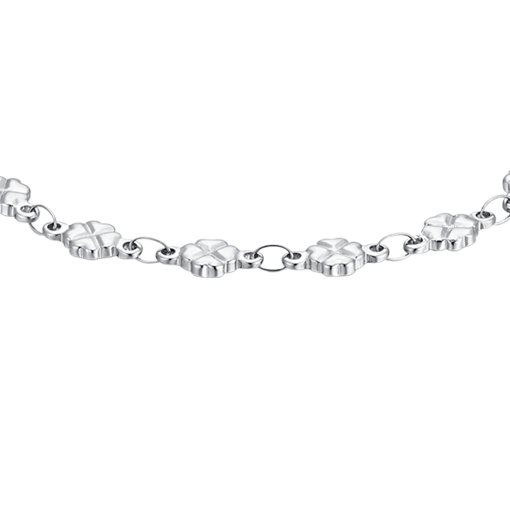 BRACCIALE DONNA IN ACCIAIO QUADRIFOGLI