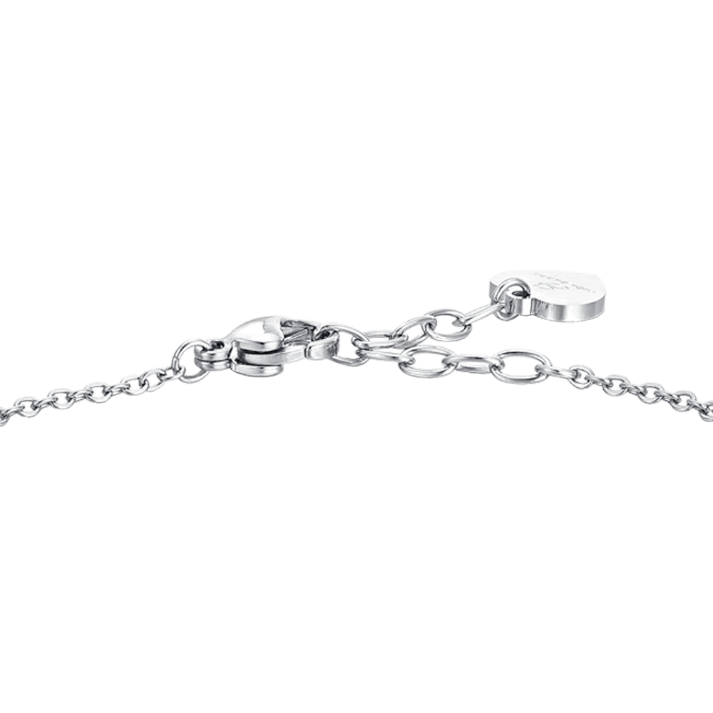 BRACCIALE DONNA IN ACCIAIO CUORI E ZIRCONI