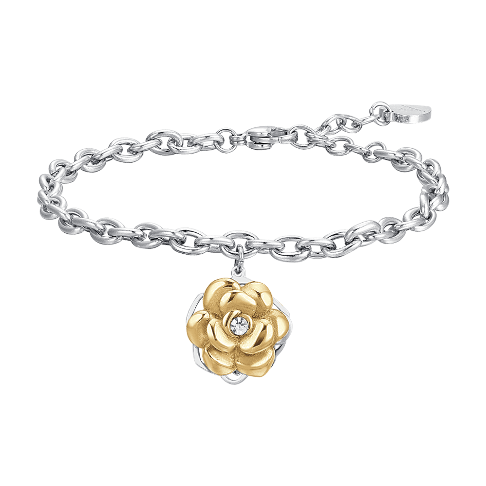 BRACCIALE DONNA IN ACCIAIO IP GOLD ROSA GIREVOLE