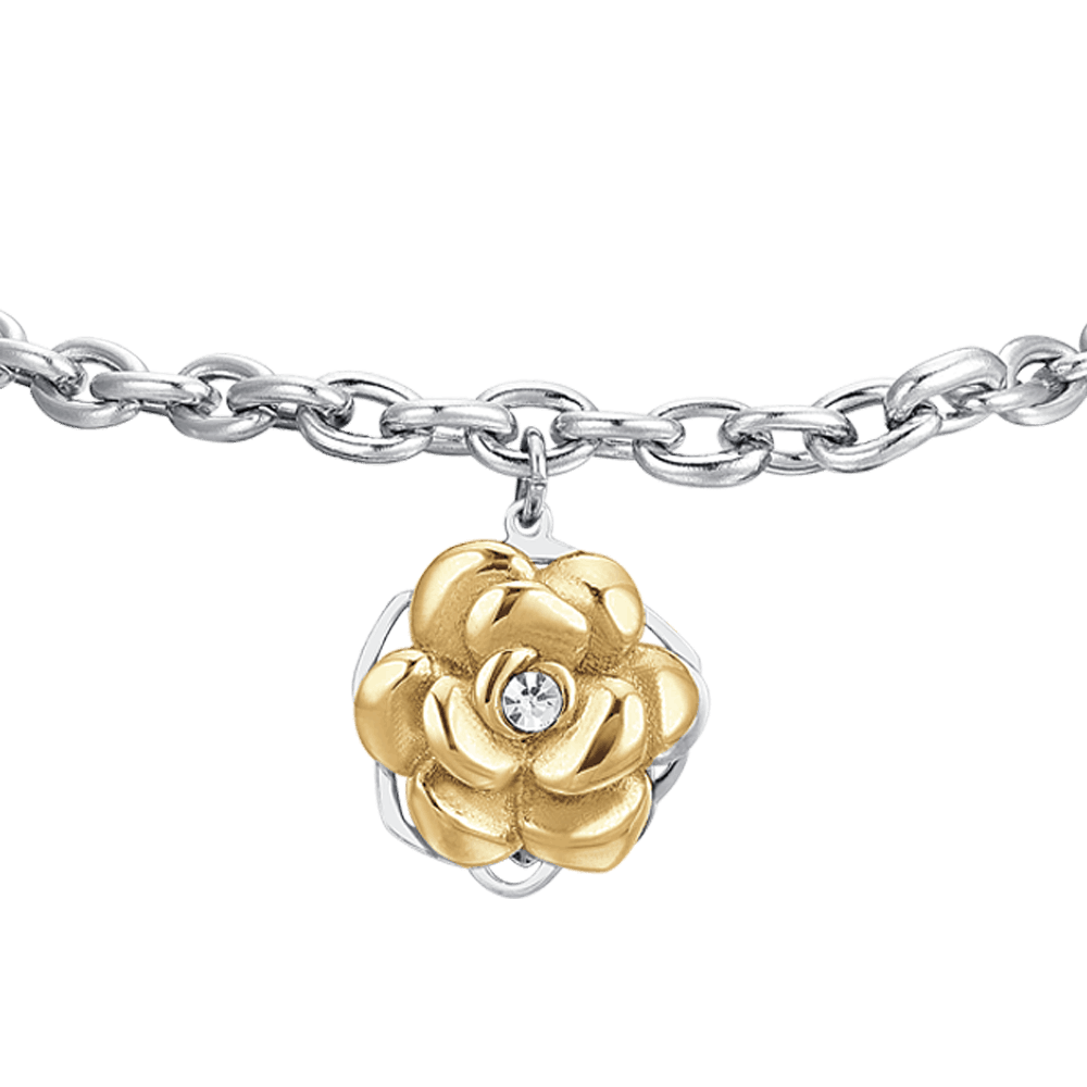 BRACCIALE DONNA IN ACCIAIO IP GOLD ROSA GIREVOLE