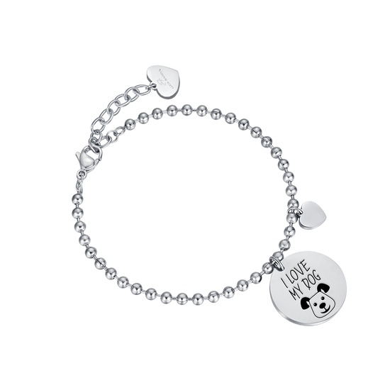 STEEL BRACELET "I LOVE MY DOG" Luca Barra