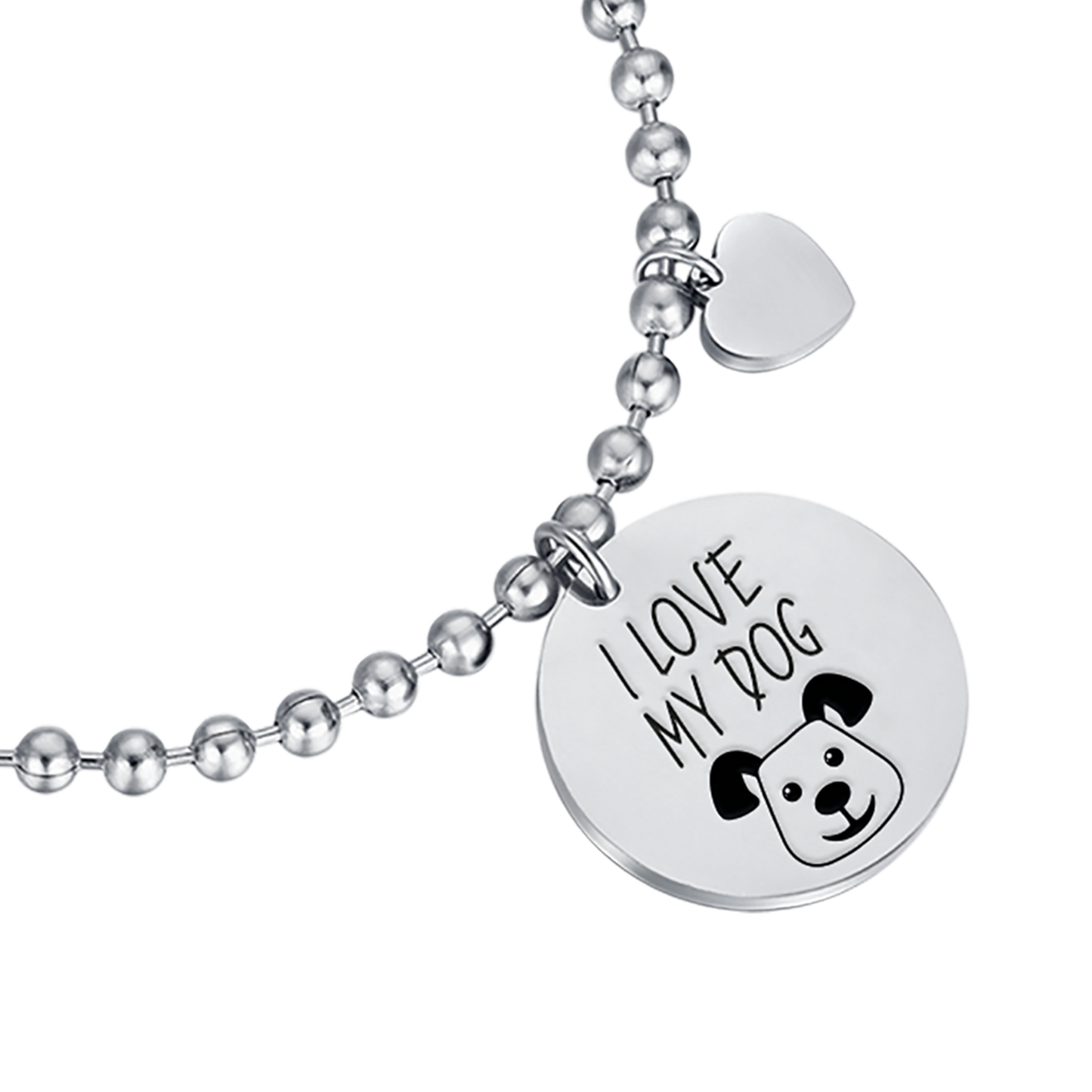 "I LOVE MY DOG" STEEL BRACELET