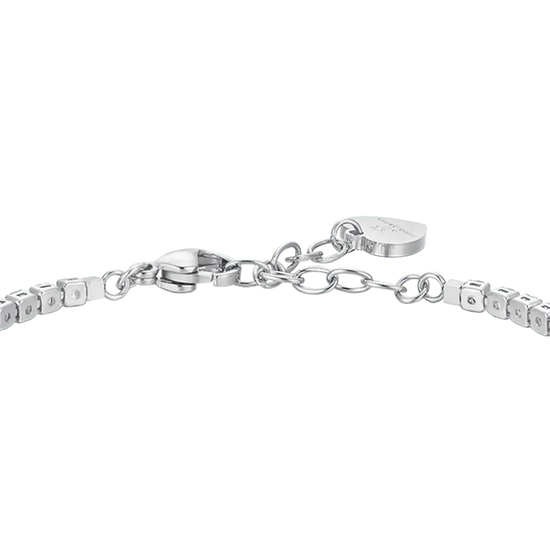 BRACCIALE TENNIS DONNA IN ACCIAIO CRISTALLI E ZIRCONE BIANCO Luca Barra