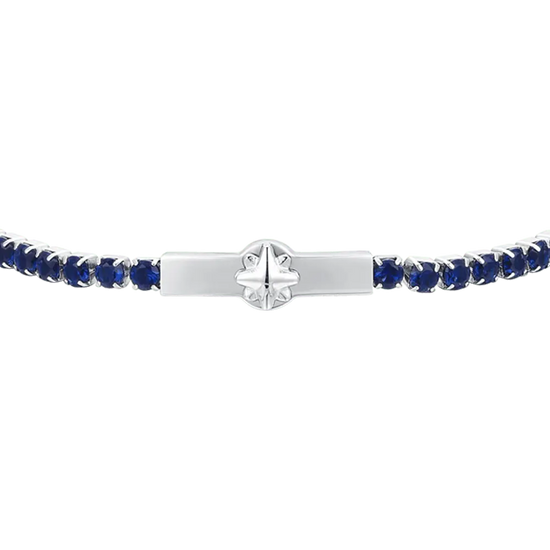 BRACCIALE TENNIS UOMO ROSA DEI VENTI E ZIRCONI BLU Luca Barra