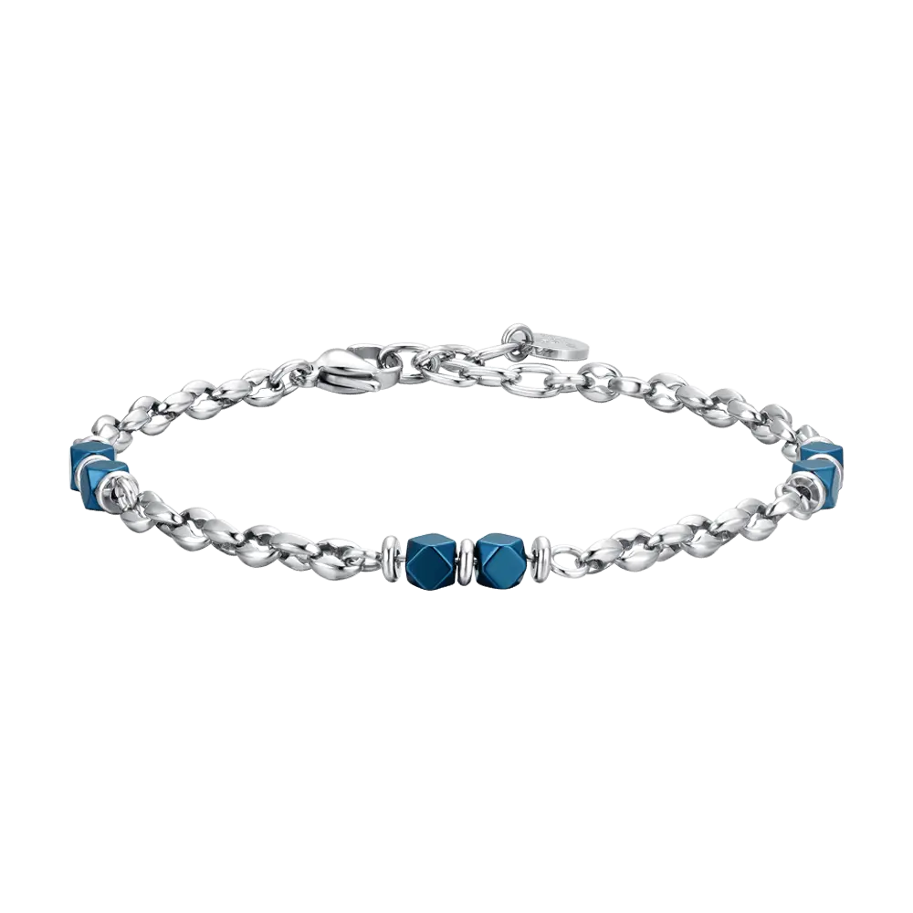 BLUE EMATITE STEEL MEN'S BRACELET Luca Barra