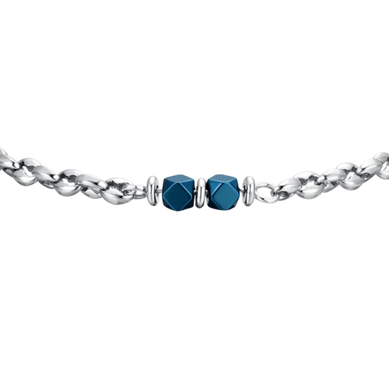 BLUE EMATITE STEEL MEN'S BRACELET Luca Barra