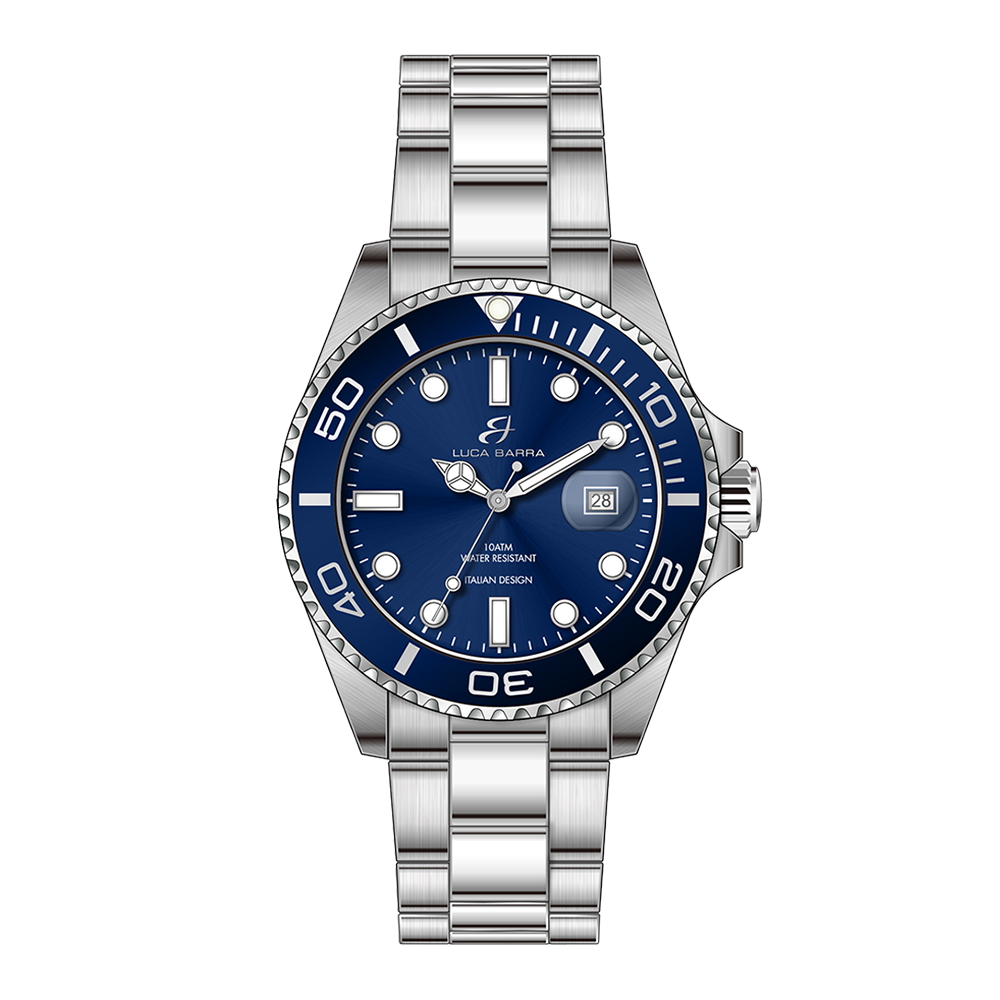 MEN'S WATCH WITH BLUE CLAY STEEL CASE Luca Barra