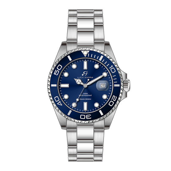 MEN'S WATCH WITH BLUE CLAY STEEL CASE Luca Barra