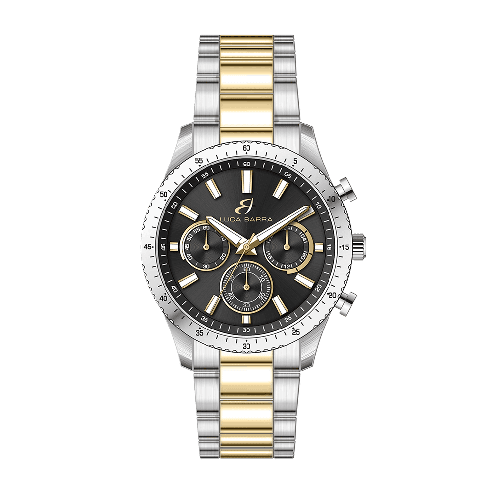 BLACK DIAL STEEL MEN'S WATCH