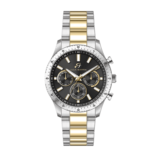 BLACK DIAL STEEL MEN'S WATCH