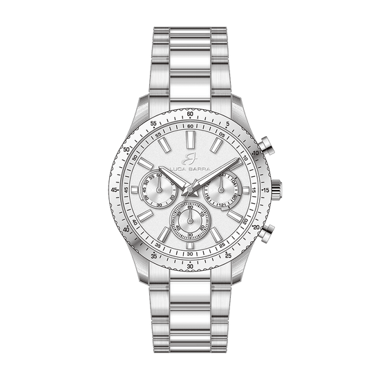 WHITE DIAL STEEL MEN'S WATCH