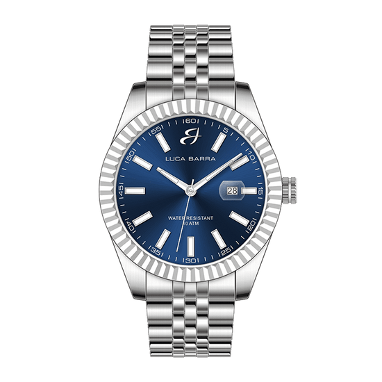 STEEL MEN'S WATCH KNURLED BEZEL