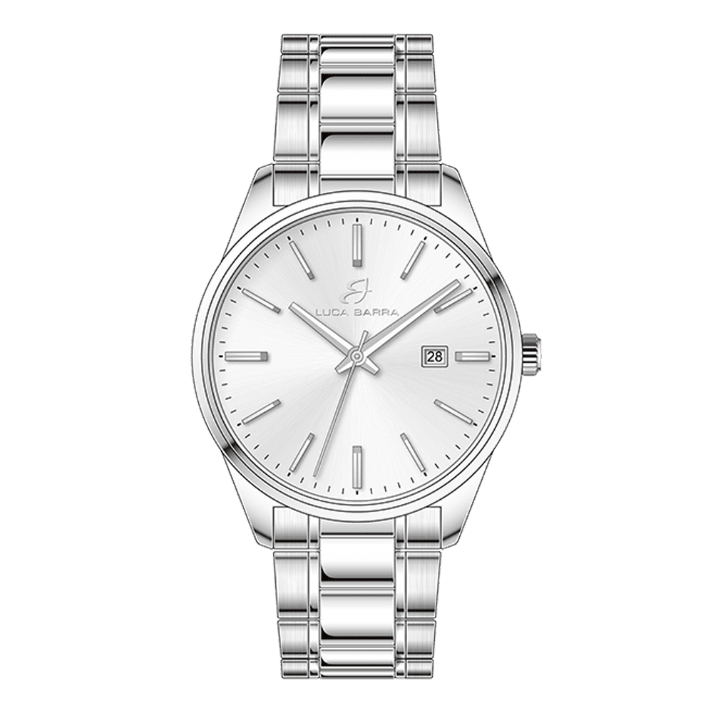 WHITE DIAL STEEL MEN'S WATCH