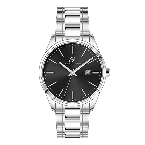 BLACK DIAL STEEL MEN'S WATCH