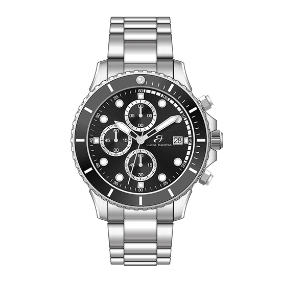 BLACK DIAL STEEL MEN'S WATCH