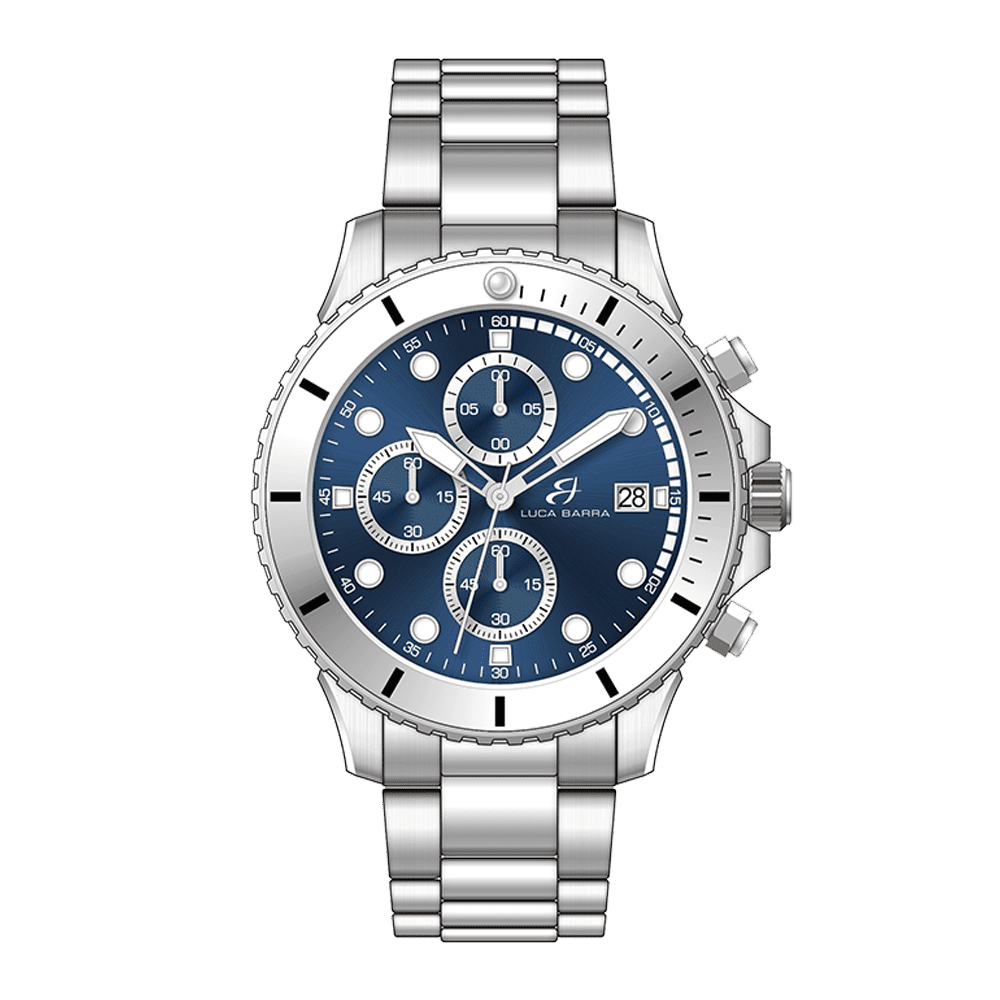 BLUE DIAL STEEL MEN'S WATCH