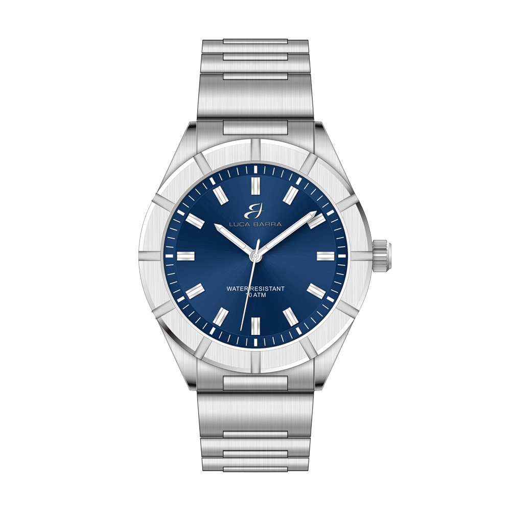 BLUE DIAL STEEL MEN'S WATCH