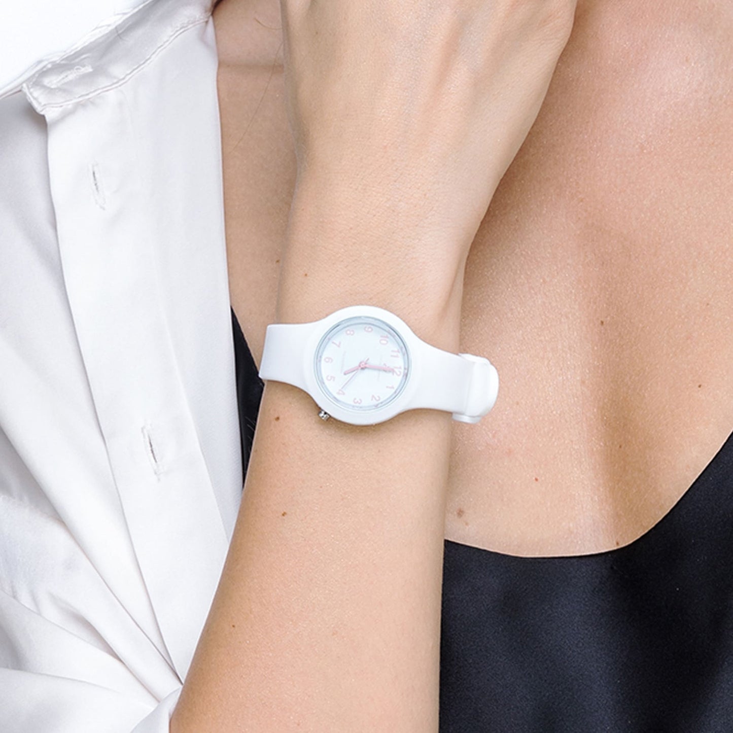 WOMAN'S WATCH IN SILICONE WHITE DIAMETER Luca Barra