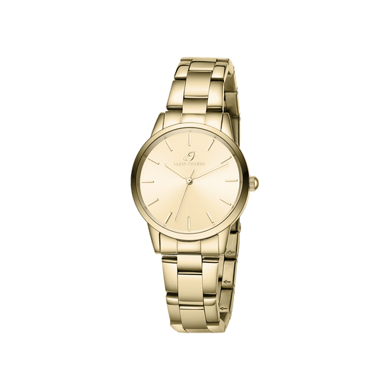 WOMAN'S WATCH IN STEEL THE GOLDEN WITH GOLDEN STEEL CASE Luca Barra