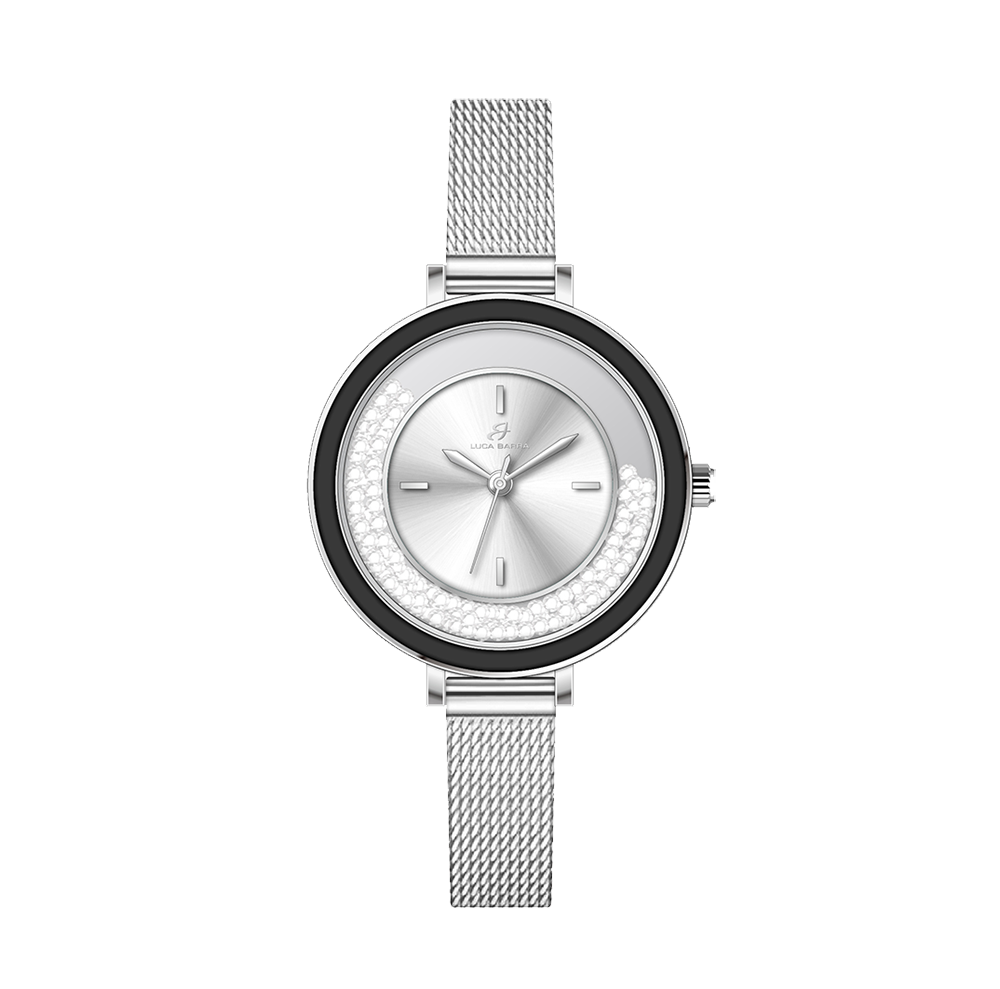 WOMEN'S WATCH WITH STEEL CASE CERAMIC BEZEL