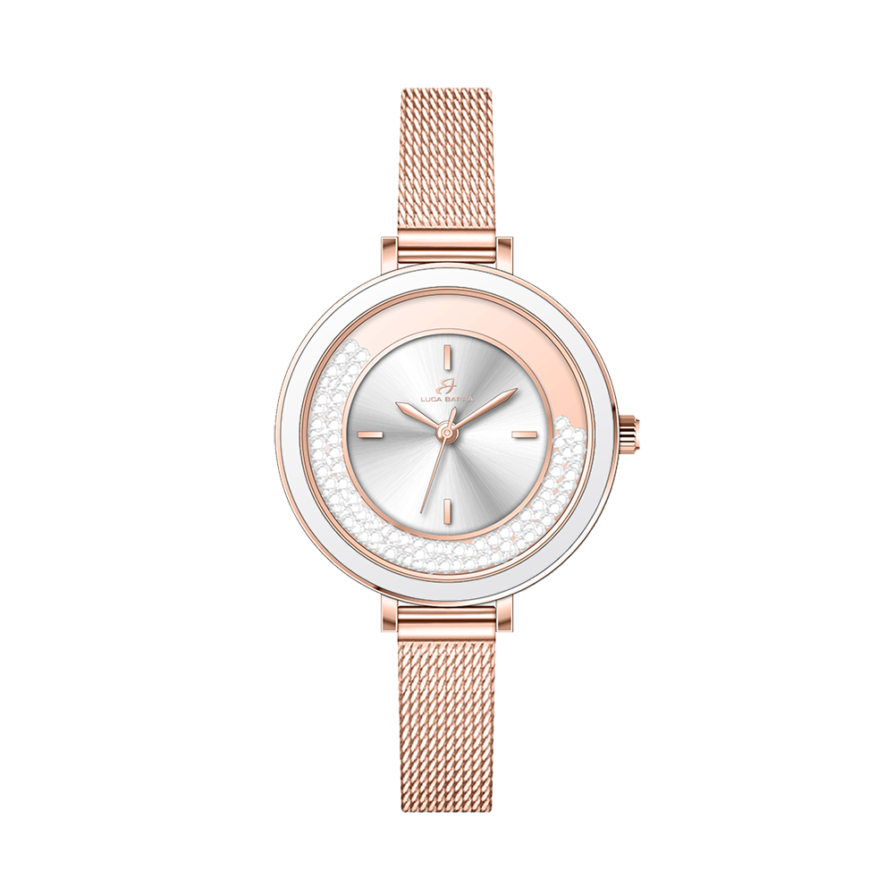 WOMEN'S WATCH WITH STEEL CASE CERAMIC BEZEL