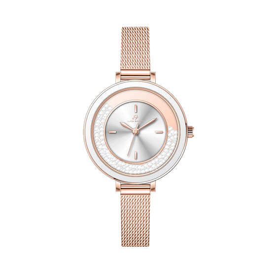 WOMEN'S WATCH WITH STEEL CASE CERAMIC BEZEL