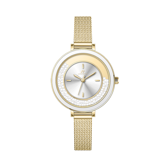 WOMEN'S WATCH WITH STEEL CASE CERAMIC BEZEL